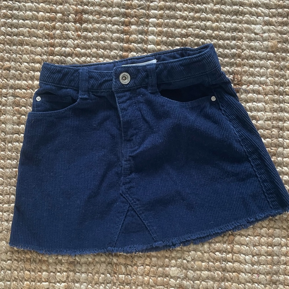 Blue corduroy skirt